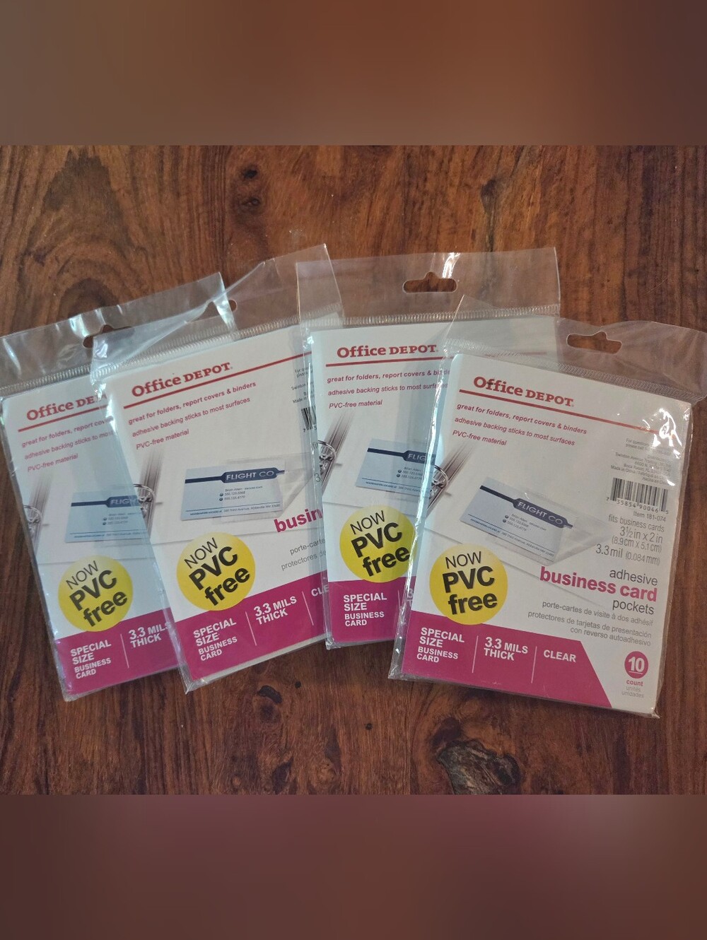 Adhesive Business Card Pockets Lot Of 4 Packs